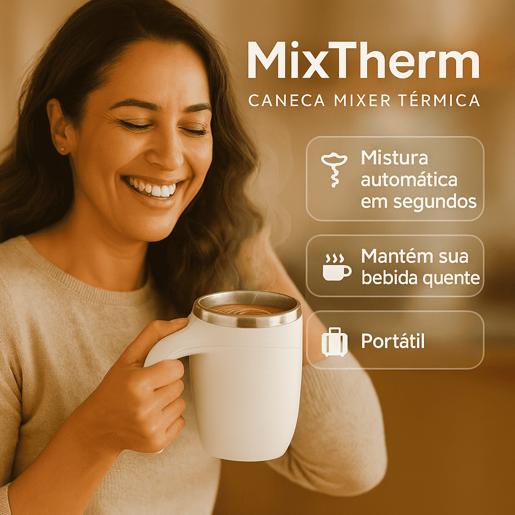 MixTherm® - Caneca Mixer Térmica + 3 Brindes Exclusivos