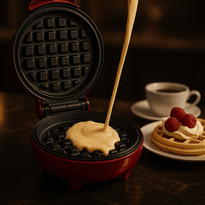 WafflePro® - Máquina de Waffles Profissional + Brinde Ebook 50 Receitas de Waffles
