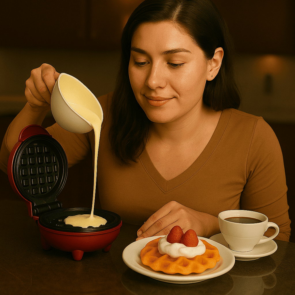 WafflePro® - Máquina de Waffles Profissional + Brinde Ebook 50 Receitas de Waffles