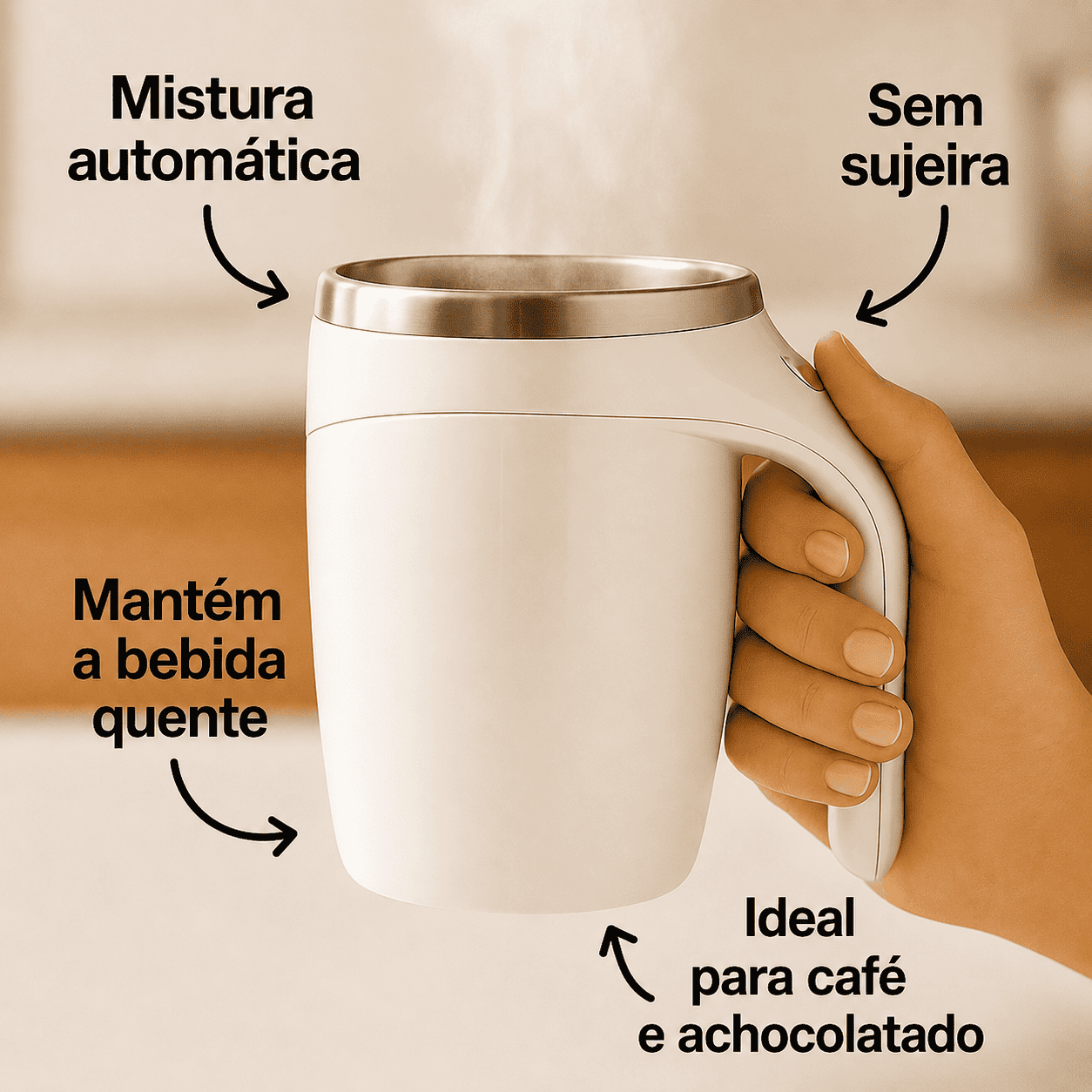 MixTherm® - Caneca Mixer Térmica + 6 Brindes Exclusivos – Detalhes